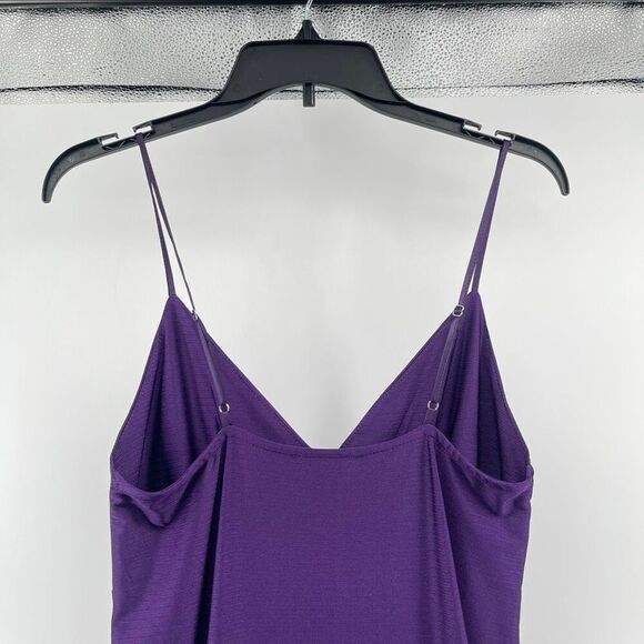 Zara Purple Satin Slip Maxi Dress Women’s Sleeveless Stretch Size Medium - Picture 9 of 14